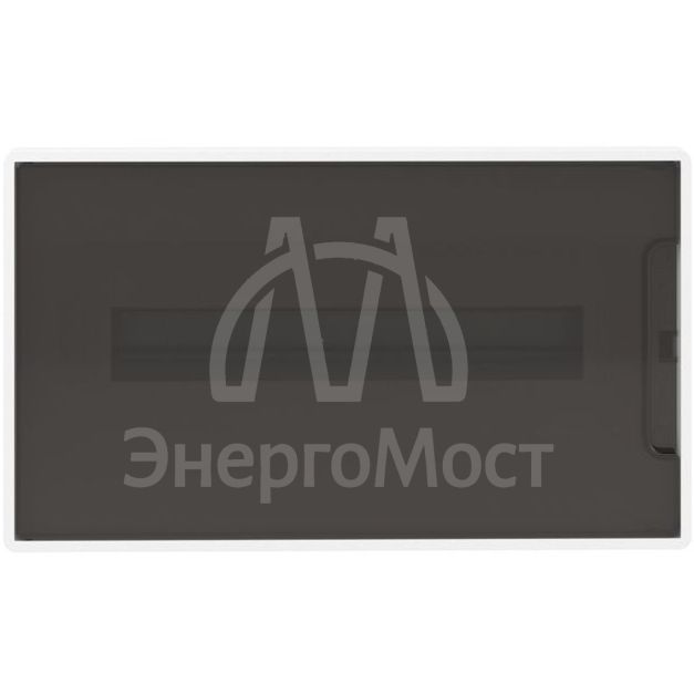 Щиток встраиваемый FRAME 18мод с тонированной дверцей с 2 шинами PEN на 8 и 10 отверст. бел. DKC F18B1WD
