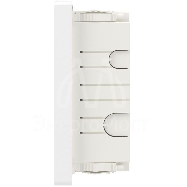 Щиток встраиваемый FRAME 18мод с тонированной дверцей с 2 шинами PEN на 8 и 10 отверст. бел. DKC F18B1WD