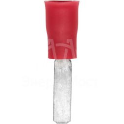 Наконечник изол. штыревой плоский 0.25-1.5кв.мм А=2.5мм кр. (уп.100шт) DKC 2A11LP