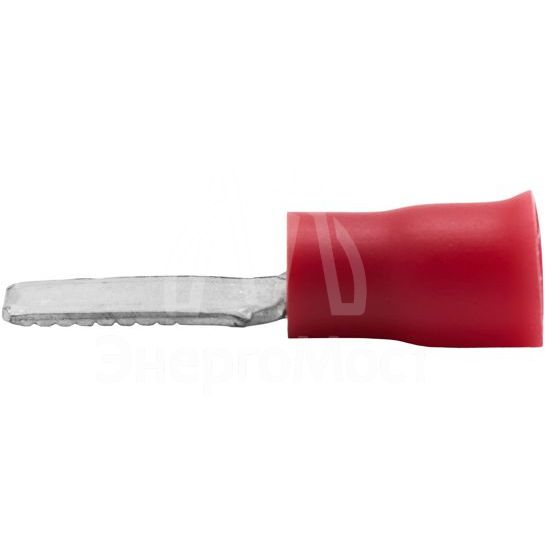 Наконечник изол. штыревой плоский 0.25-1.5кв.мм А=2.5мм кр. (уп.100шт) DKC 2A11LP