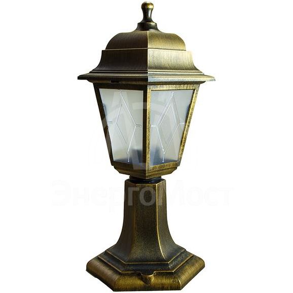 Светильник UUL-A01F 60W/E27 IP44 BRONZE уличный под лампу Е27 архитектурный на столб корпус бронз. Uniel UL-00009485