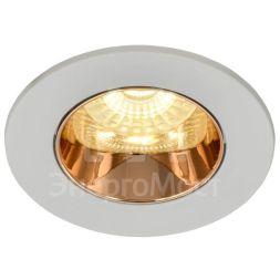 Светильник 4106 встраиваемый поворотный GU10 бел./золото пласт. IEK LT-UVB0-4106-GU10-1-K22