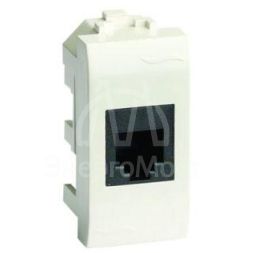 Розетка компьютерная СП 1мод. Brava RJ45 кат.6A бел. DKC 76678B
