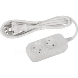 Удлинитель электрический UDL-10-215 Greenline 2 розетки без заземления 1.5м ПВС 2х0.75кв.мм Эра Б0065055