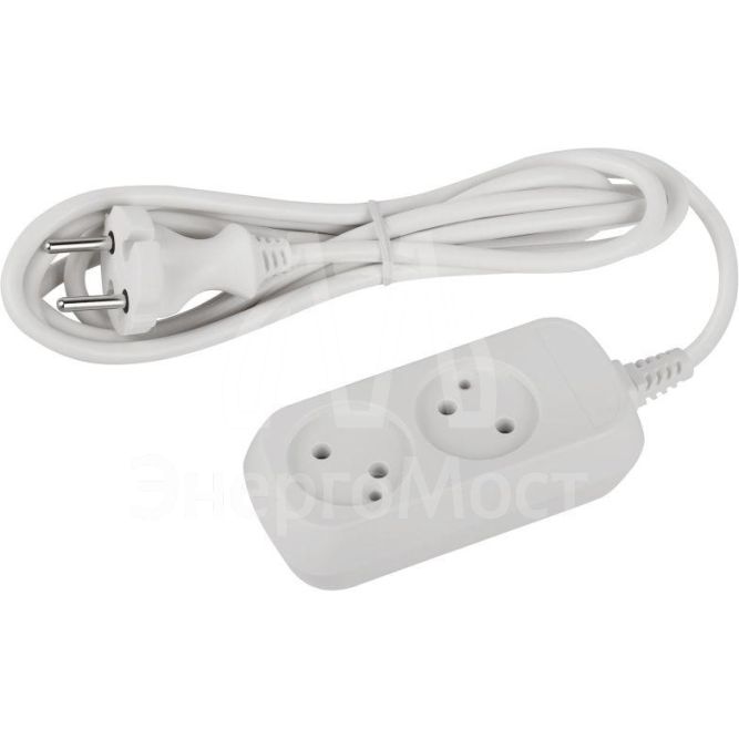 Удлинитель электрический UDL-10-215 Greenline 2 розетки без заземления 1.5м ПВС 2х0.75кв.мм Эра Б0065055