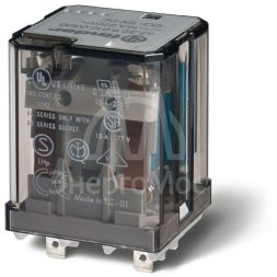 Реле силовое электромеханич. для нагрузок DC (гашение электрич. дуги с помощью магнита) монтаж в розетки 92 серии или наконечники Faston 187 (4.8х0.5мм) 2NO 16А (250В AC1) 2NO 6А (220В DC1) AgSnO2 220В DC RTI FINDER 623292204800