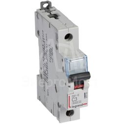 Выключатель автоматический модульный 1п C 3А 6кА DX3-E 6000 1мод. 230/400В Leg 407258