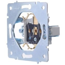 Розетка 1-м СП Vesna с заземл. ПБТ механизм крем. LEZARD 742-0388-122B