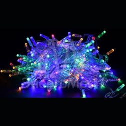 Гирлянда &amp;quot;Нить&amp;quot; 20м 200LED RGB IP44 провод прозр. 230В с контроллером 8 режимов IEK LGDU111-3-200-20-T-S-44