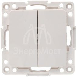 Механизм переключателя проходного 2-кл. Стокгольм 10А винт. клеммы бел. PROxima EKF EYV10-027-20