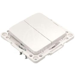 Механизм переключателя проходного 2-кл. Стокгольм 10А винт. клеммы бел. PROxima EKF EYV10-027-20