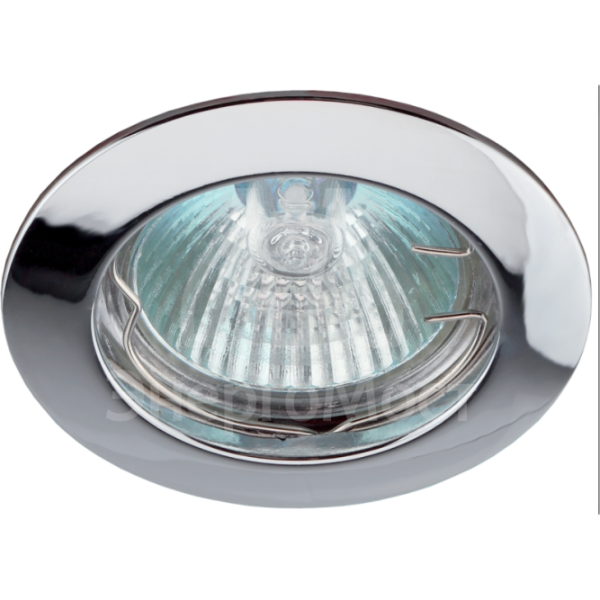 Светильник литой простой MR16.12В 50Вт хром KL1 CH /1 ЭРА Б0048967