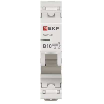 Выключатель автоматический 1п B 10А 4.5кА ВА 47-63N PROxima EKF M634110B