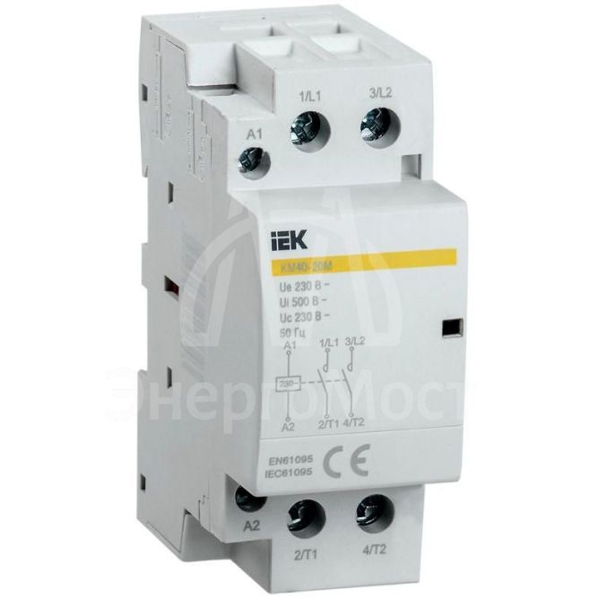 Контактор модульный КМ40-20М AC IEK MKK11-40-20