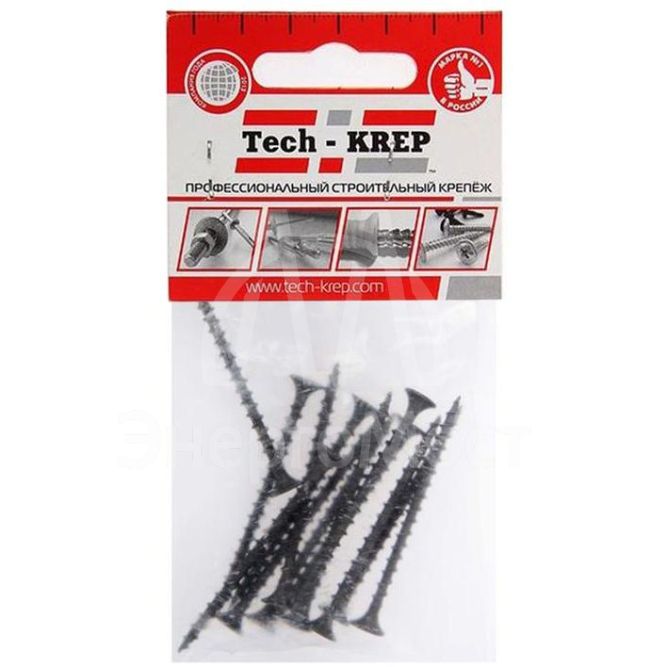 Саморез 3.8х55 гипсокартон-дерево (уп.13шт) пакет Tech-Krep 117913
