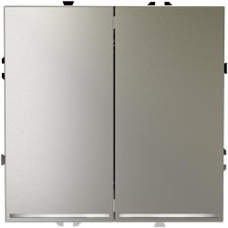 Выключатель 2-кл. СП S70 10А с подсветкой механизм шелк Voltum VLS020204