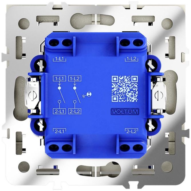 Выключатель 2-кл. СП S70 10А с подсветкой механизм шелк Voltum VLS020204