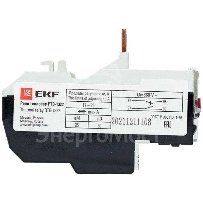 Реле тепл. РТЭ 1322 17-25А EKF rel-1322-17-25