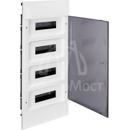 Щиток пластиковый встраиваемый Practibox S 4х12 дым. дверь Leg 135554