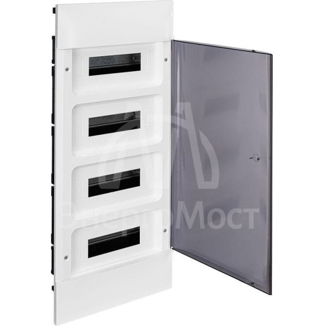 Щиток пластиковый встраиваемый Practibox S 4х12 дым. дверь Leg 135554