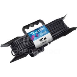 Удлинитель-шнур на рамке 1х50м 6А ПВС 2х0.75 Космос YPKsm50m-1g(6A)