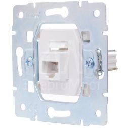 Розетка компьютерная 1-м СП Vesna механизм жемчуж./бел. перламутр LEZARD 742-3088-140