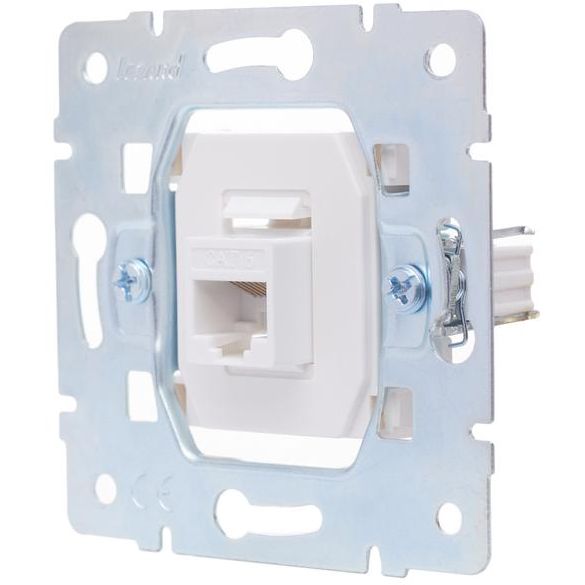 Розетка компьютерная 1-м СП Vesna механизм жемчуж./бел. перламутр LEZARD 742-3088-140