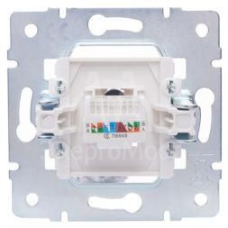 Розетка компьютерная 1-м СП Vesna механизм жемчуж./бел. перламутр LEZARD 742-3088-140