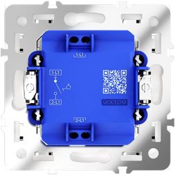 Выключатель 1-кл. СП S70 10А с самовозвратом механизм бел. глянцевый Voltum VLS010601