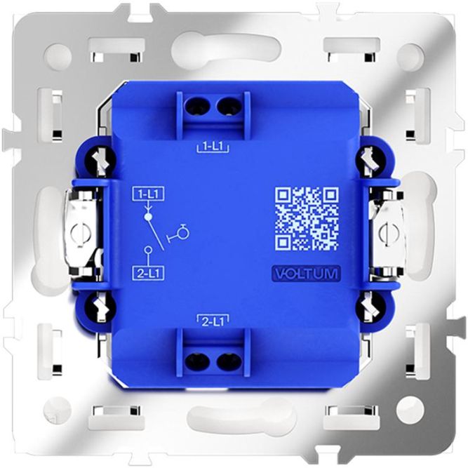 Выключатель 1-кл. СП S70 10А с самовозвратом механизм бел. глянцевый Voltum VLS010601