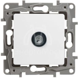 Розетка телевизионная проходная TV СП Etika 14дБ 5-862МГц механизм бел. Leg 672263