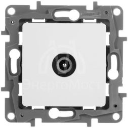 Розетка телевизионная проходная TV СП Etika 14дБ 5-862МГц механизм бел. Leg 672263