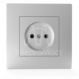 Розетка 1-м СП Pixel 16А IP20 без заземл. в сборе алюм. TOKOV ELECTRIC TKE-PX-R1F-C03