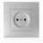 Розетка 1-м СП Pixel 16А IP20 без заземл. в сборе алюм. TOKOV ELECTRIC TKE-PX-R1F-C03