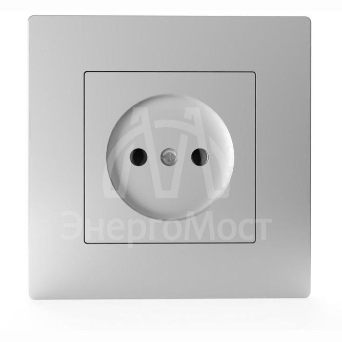 Розетка 1-м СП Pixel 16А IP20 без заземл. в сборе алюм. TOKOV ELECTRIC TKE-PX-R1F-C03