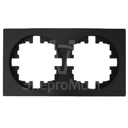 Рамка 2-м OSEN горизонт. квадрат черн. бархат LEZARD 743-4200-147