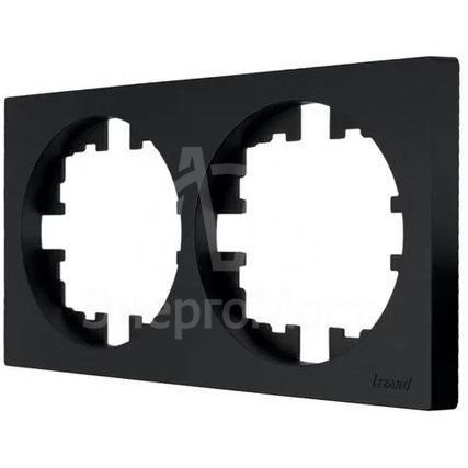 Рамка 2-м OSEN горизонт. квадрат черн. бархат LEZARD 743-4200-147