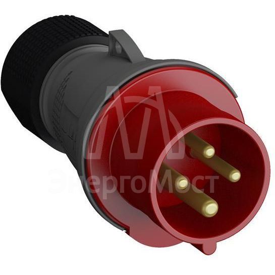 Вилка кабельная Easy&amp;amp;Safe 332EP6 32А 3P+E IP44 6ч ABB 2CMA101984R1000