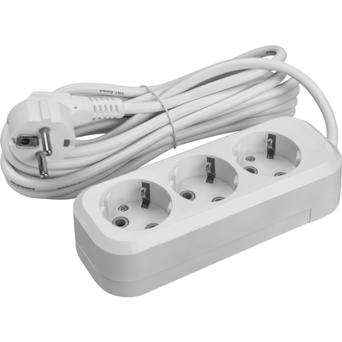 Удлинитель 3х2м с заземл. 16А IP20 90 516 OPE-S-03-200-E-3x1 бел. ОНЛАЙТ 90516