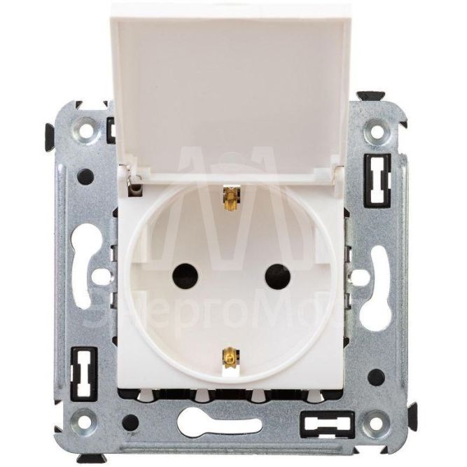 Розетка 3п 2P+E СП Avanti &amp;quot;Белое облако&amp;quot; с крышкой DKC 4400013