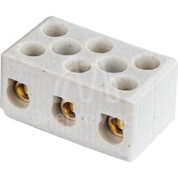 Колодка зажимная винтовая керамическая КЗВ 61 712 NTB-HCR-3-41/WH (уп.20шт) Navigator 61712