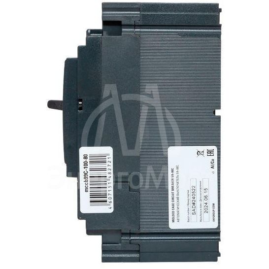 Выключатель автоматический 3п 100/80А 36кА ВА-99C Compact NS PROxima EKF mccb99C-100-80