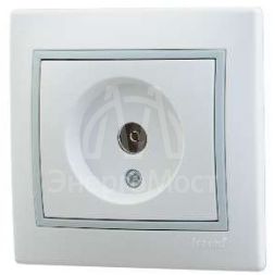Розетка TV СП Мира проходная бел./сер. LEZARD 701-0215-129