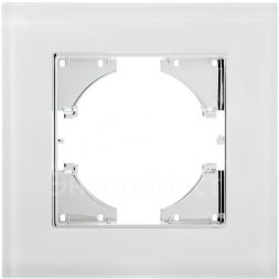 Рамка 1-местная стекло С1110-030 бел. GUSI С1110-030