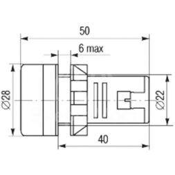 Матрица светодиодная AD22-230 В желт. Rexant 36-4742
