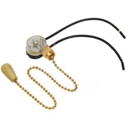 Выключатель для настенного светильника c проводом и деревянным наконечником gold блист. Rexant 06-0243-A