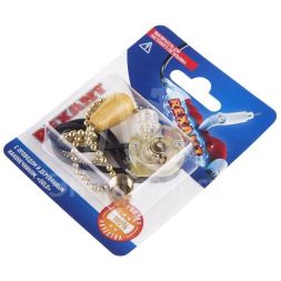 Выключатель для настенного светильника c проводом и деревянным наконечником gold блист. Rexant 06-0243-A