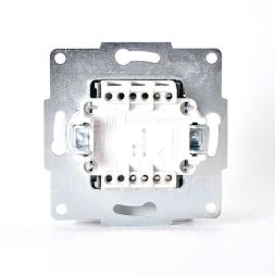 Механизм выключателя проходного 1-кл. 1п СП Karina 10А IP20 мат. серебр. LEZARD 707-4388-105