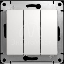 Механизм выключателя 3-кл. СП Glossa 10А IP20 (сх. 1+1+1) 10AX бел. SchE GSL000131