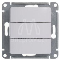 Механизм выключателя 3-кл. СП Glossa 10А IP20 (сх. 1+1+1) 10AX бел. SchE GSL000131